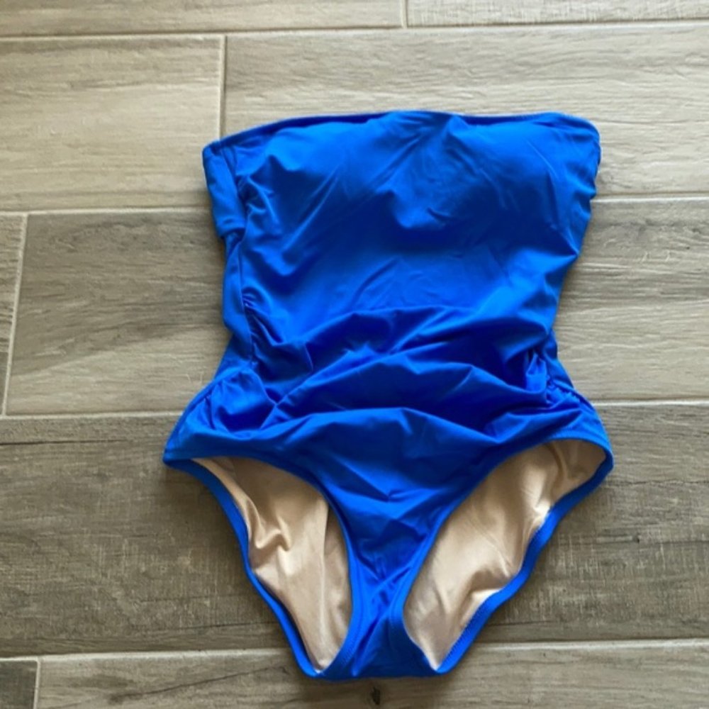 J. Crew M strapless one piece swimsuit